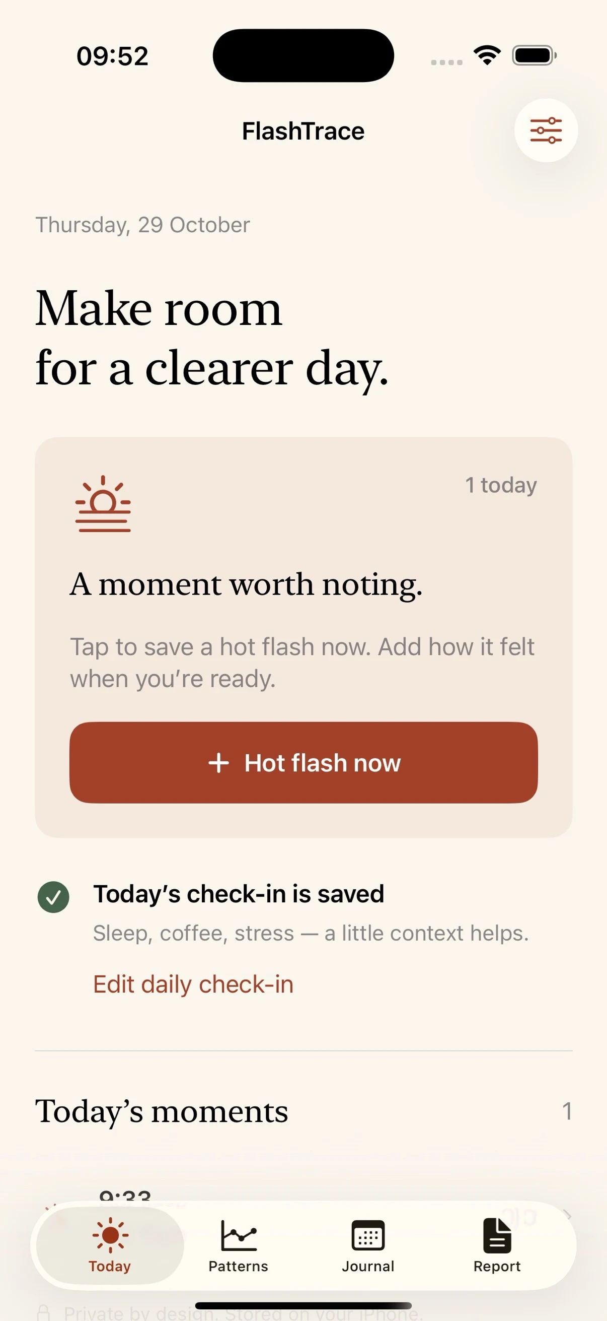 FlashTrace — Personal wellness · iOS